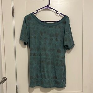 Mudd Brand Teal Floral Women's Top